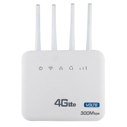 4G LTE WiFi-router WiFi 6-modem 300 Mbps 2,4 G med trådbundet telefongränssnitt SIM-kortplats Kompatibel med Eu A