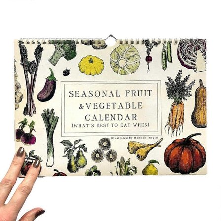 Hedelmä- ja vihanneskalenteri Iso-Britannia Kausikalenteri, Hedelmä- ja vihannes seinäkalenteri Kalenteri-WELLNGS