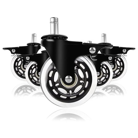 Kontorsstol Hjul 5-delars set, Universella Tysta Reptåliga Ersättningshjul