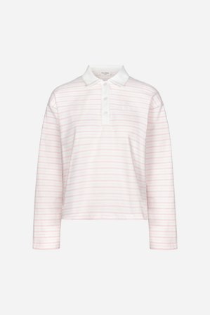 CAMILLA PIHL - Elmer Polo Shirt - Light Pink Stripe - S