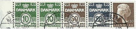 Danmark 1979 - Hæftesammentryk AFA HS2 - Stribe - Stemplet