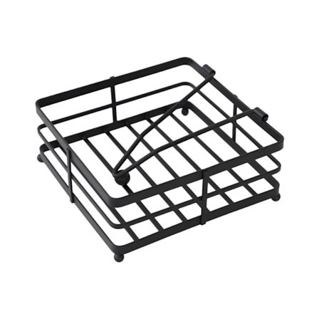 Jern Vævsboks Holder Flad Papir Stand Holder Vintage Bord Metal Papirholder