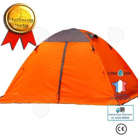 Campingtelt - CONFO - Dubbel lager - Automatisk - 4 platser - Vattentät PU3000