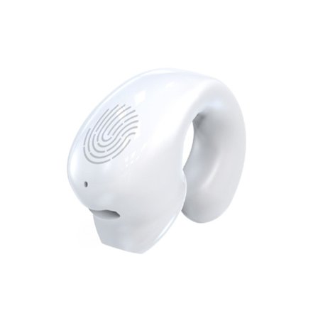 Nya trådlösa Bluetooth-hörlurar med fullständigt ljud av 5:e generationen 5.3mini Clip On Sports-hörlurar, trådlösa hörlurar med lång räckvidd (vita)