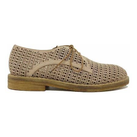Alaïa, Perforated Leather Shoes Beżowy, Kobieta, Rozmiar: 37 EU