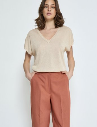 Minus Mscarlina Batsleeve Knit Tee - Orange - L