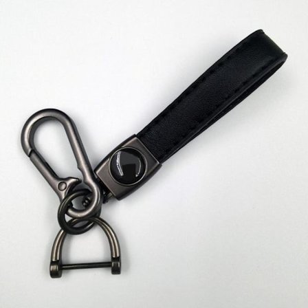 Personlig bilnøkkelring i metall med logo - Lærnøkkelring for menn Uten logo svart lab Ingen logo svart lab