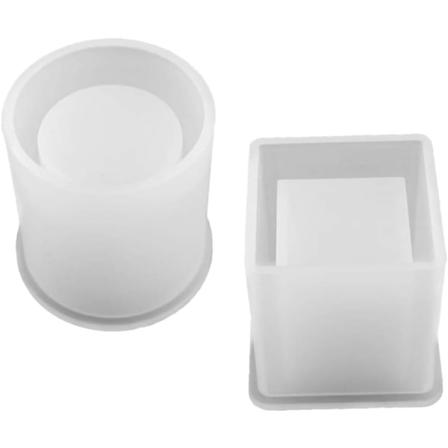 Silikonharpiksformer Sylinderformer Blyantformer DIY Blomsterpotteformer Håndlagde Sukkulent Blomsterpotteformer 2 stk Grön 5XL