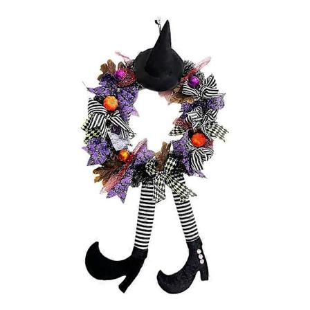 Halloweenkrans Läskig Semester DIY Dekoration - Skallehus Och Spöke Krans För Halloweenfest Halloween Dekorationer För Hemmet Skräck Halloween