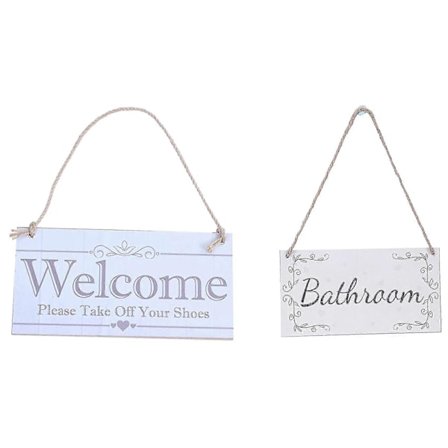 Velkommen, Tag Venligst Skoene Af Hængende Plade Skilt & Shabby Chic Stil Træ Hjemme Dekoration Dør S