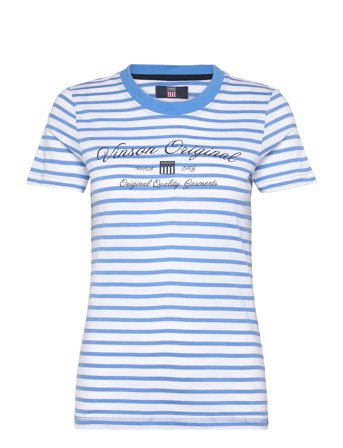 VINSON | Layla Striped Reg Sj Vin W Tee | S