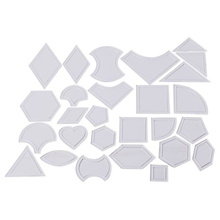 27 stk blandede håndlagde quiltemaler DIY-verktøy lappeteppe quilter quilting-utstyr