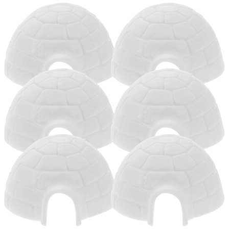 6 stk. Simulerede Dekorationsbørn Legetøj Polar Model Igloo Figur til Børn Polar Børn Legetøj