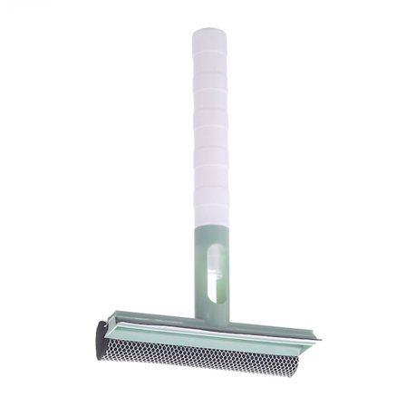 3-i-1 Fönsterskrapa Avtagbar Stång Duschglasskrapa med Vattensprayflaska Grön