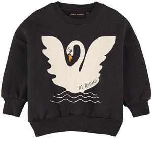 Mini Rodini Black GOTS Swan Graphic Sweatshirt 104/110 cm - Jumpers and knitwear - 104/110 cm - Black