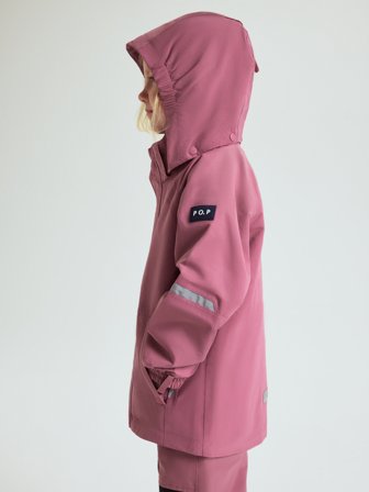 Polarn O. Pyret Vattentät skaljacka Stormy - 140 - barnkläder - pink
