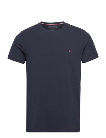Core Stretch Slim C-Neck Tee T-shirts Short-sleeved Navy Tommy Hilfiger