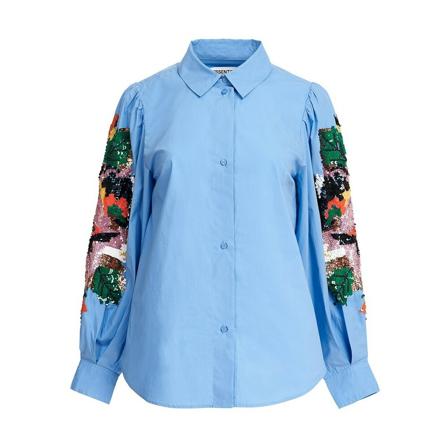 Essentiel Antwerp Blouses , Blauw , Dames , Maat: S
