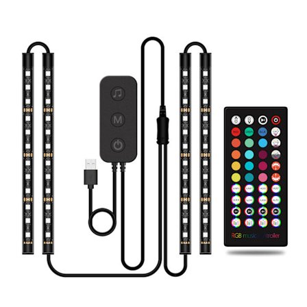 Bil Lys Indvendig Bil Lampe med App Kontrol DIY Multicolor, ZQKLA