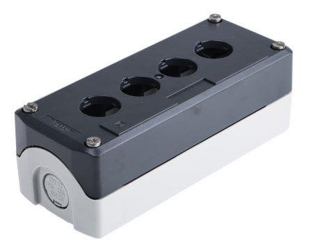 Schneider Electric XALD04 Trykknappboks tom, plast 4 manøvreringsposisjoner, Elfordeling & strømforsyning