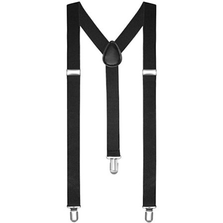 Helt justerbara Y-formade hängslen i en storlek med clips