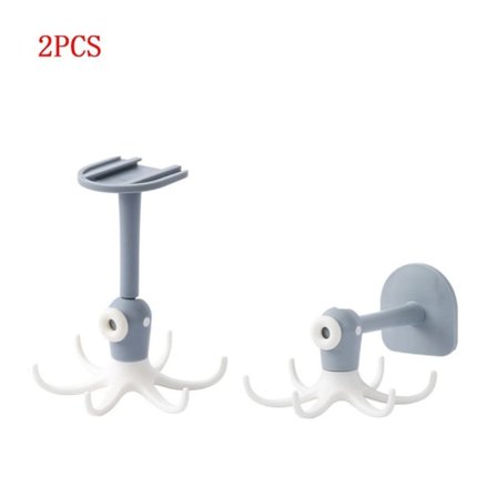 Roterande krokar Väggfäste GRÅ grå