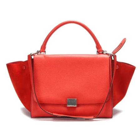 Celine Vintage Red Leather Rød, Dame Vintage Tasker, Størrelse: ONE Size