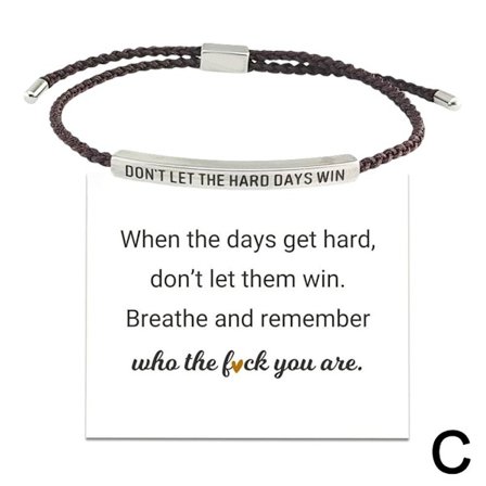 CTDWNT Ikke la de tøffe dagene vinne armbånd for kvinner og menn,