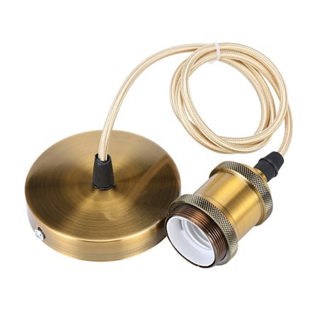 Lampeholder E27 Metal Lampe Hængende Lampeholder Med Ledning 85cm Ledning Pendel Lys Pendel Ledning Retro Pendel Lampe Til Bar, Cafe, Hjem, Hotel Og 
