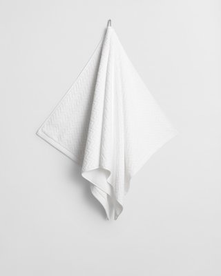 GANT - Jacquard fiskebensmønsterhåndkle 70 x 140 white