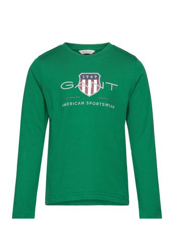 Archive Shield Ls T-Shirt Tops T-shirts Long-sleeved T-shirts Green GANT