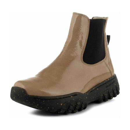 Woden, Elena Patent Beige, Dames, Maat:38 EU,rubber