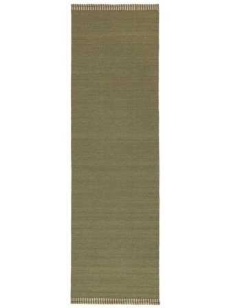 Visby 100X350 Petit Vert Couloir Tapis De Laine
