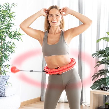 Justerbar smart fitness hoop med vikt och massagefunktion