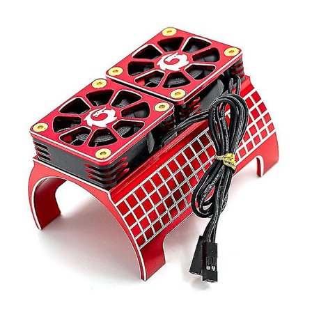 Metal Dual Cooling Fan 4985 1717 Motor Heat Sink For 1/5 Traxxas 6s 8s Arrma Kraton Rc Car Upgrades