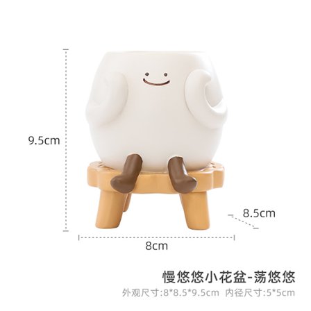 Utsøkte sukkulentpotter i harpiks - Moderne oppbevaringsstativ for skrivebord