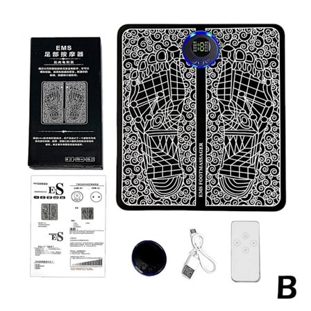 Elektrisk EMS Fotmassagematta Fötter Akupunktur Stimulator Massage