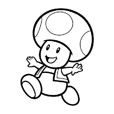 Väggdekor - Super Mario Toad