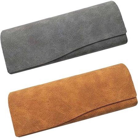 2 stk. bærbare Vintage Brilleæsker, læder solbrilleetui, fashi