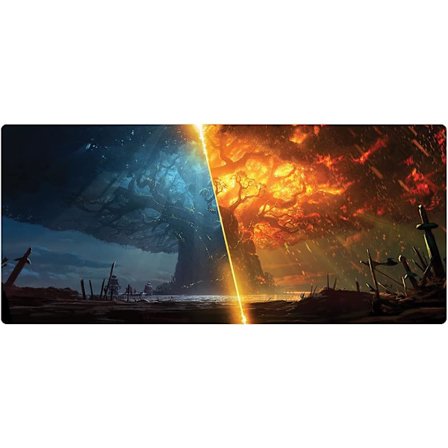 Professionell Gaming Musmatta, Anpassad Design med Sydda Kanter Vattentät Halkfri Gummibas Musmatta Perfekt för Laptop, Dator (900x400x3mm)