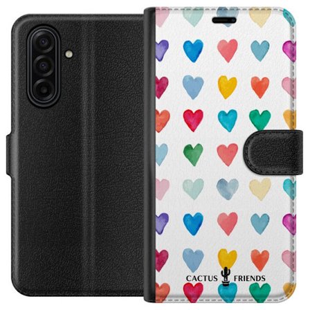 Yhteensopiva Lompakkokotelo Samsung Samsung Galaxy A17 5G Cactus and Friends - Watercolor Love Grid