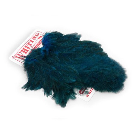 Whiting Coq De Leon Hen SH/C Speckled dyed Kingfisher Blue