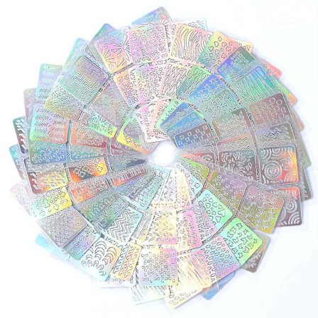 36 Designs 72 st Hohl Laser Nagel Paste Aufkleber Vinyl Nagel Schablonen Aufkleber Set Für Nagel Design 12 Blätter