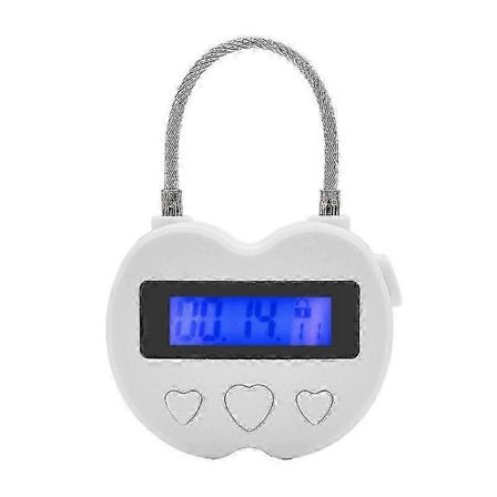 Smart Time Lock LCD-display Tidslås Multifunktionel Elektronisk Timer, vandtæt USB Genopladelig Midlertidig Timer Hængelås
