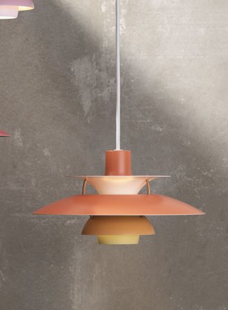 PH 5 mini taklampe Ø30 - oransje nyanser