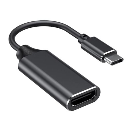 USB Type C til HDMI 4k Adapter (Thunderbolt 3 Kompatibel) med Lyd Video Output til Samsung Note 9/S9, Huawei Mate 20 etc (Sort)