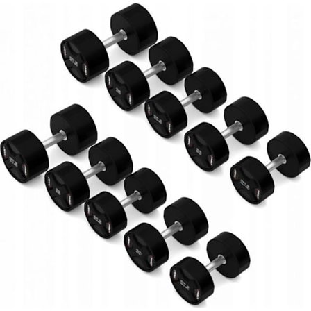 Stång - hantel - vikt Hms HPC Set med polyurethanhantlar, 10 olika vikter (40 - 50 kg)