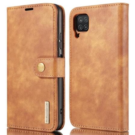 DG MING Samsung A22 4G 2-i-1 magnetisk pung etui - lysebrun Light brown