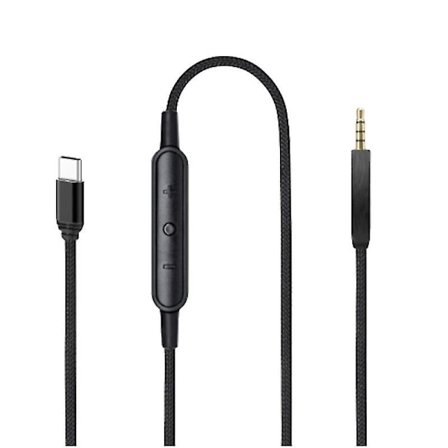 USB C - 2,5 mm:n uroskaapeli QC25/QC35/QC35II/QC45 -kuulokkeille, johdossa mikrofoni
