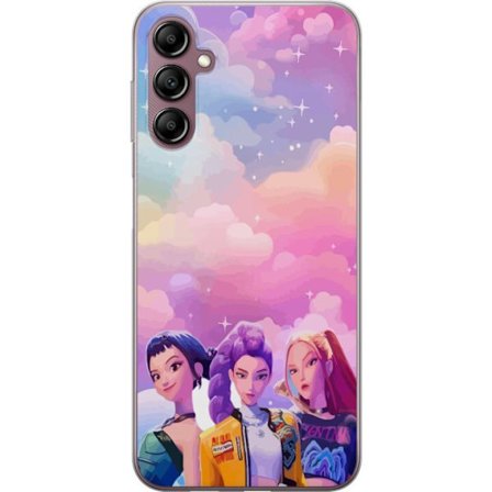 Yhteensopiva Puhelinkuori Samsung Galaxy A14 5G Värikäs pop-tyttötrio, jossa on futuristinen tyyli ja pastellitaivaan moderni kuvitus, täydellinen tre